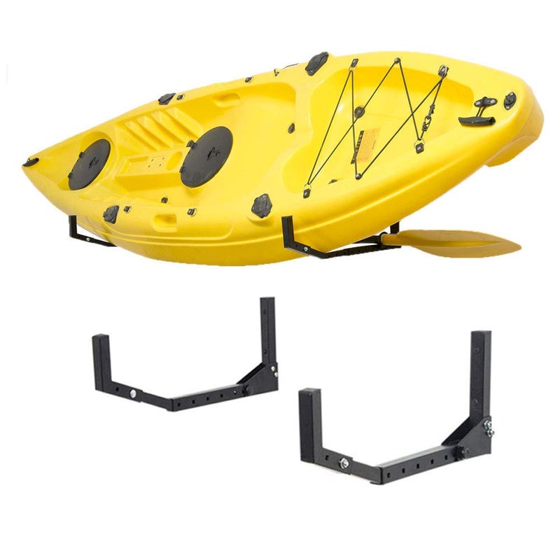 Wallmaster Kayak Storage Hooks Hangers, Adjustable Kayak Garage Storage Rack Wall Mount 1 Set of 2 Heavy Duty Hooks for Canoe, Kayak, Paddle Board, Surfboard, Snowboard - Image 1